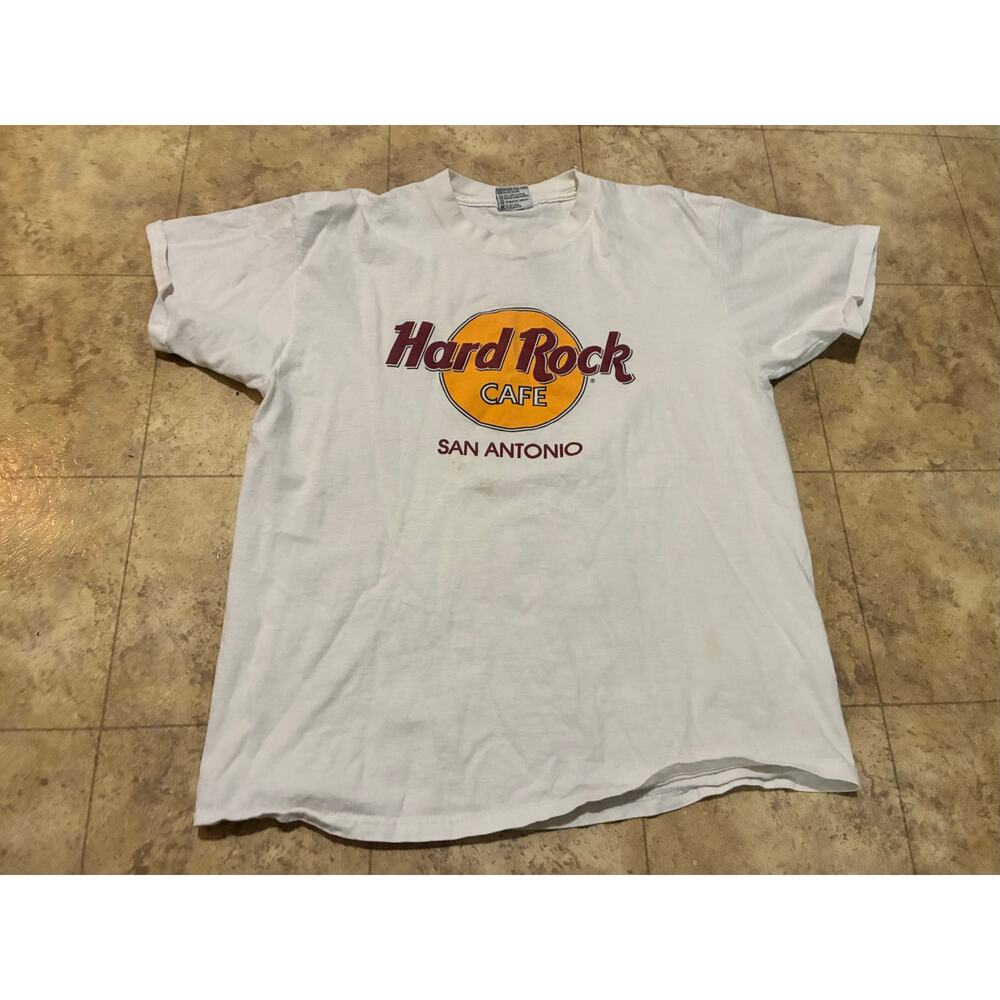 Vintage Hard Rock Cafe San Antonio T-Shirt Large USA White